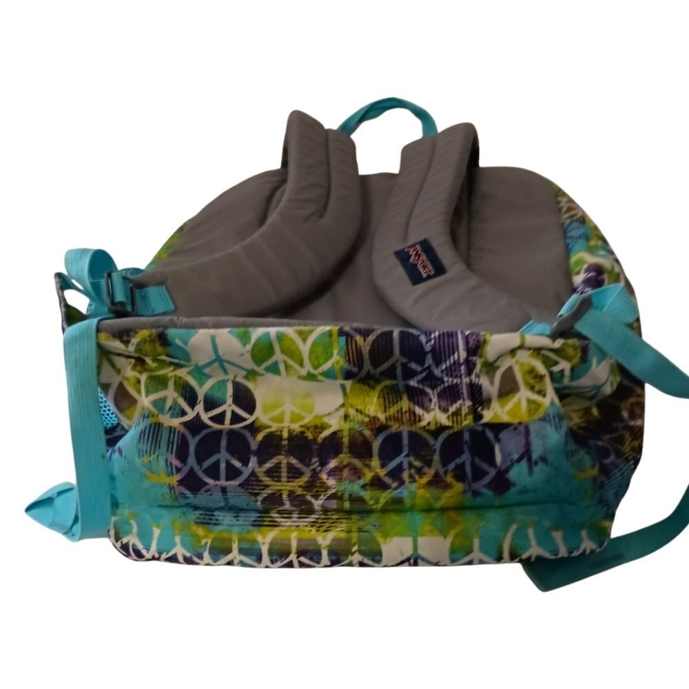 Jansport Backpack Peace Sign Allover Print Bohemian Boho Hippie Colorful Large. - Picture 9 of 16